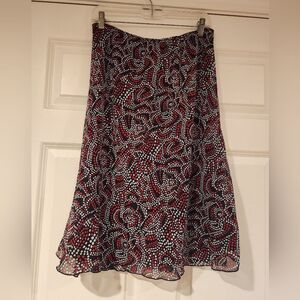 MB Collection black, red, and white polka dot skirt M